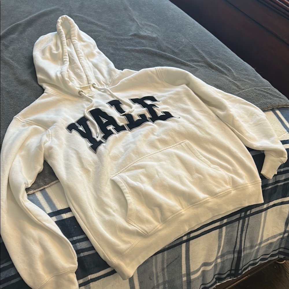 White Yale Hoodie